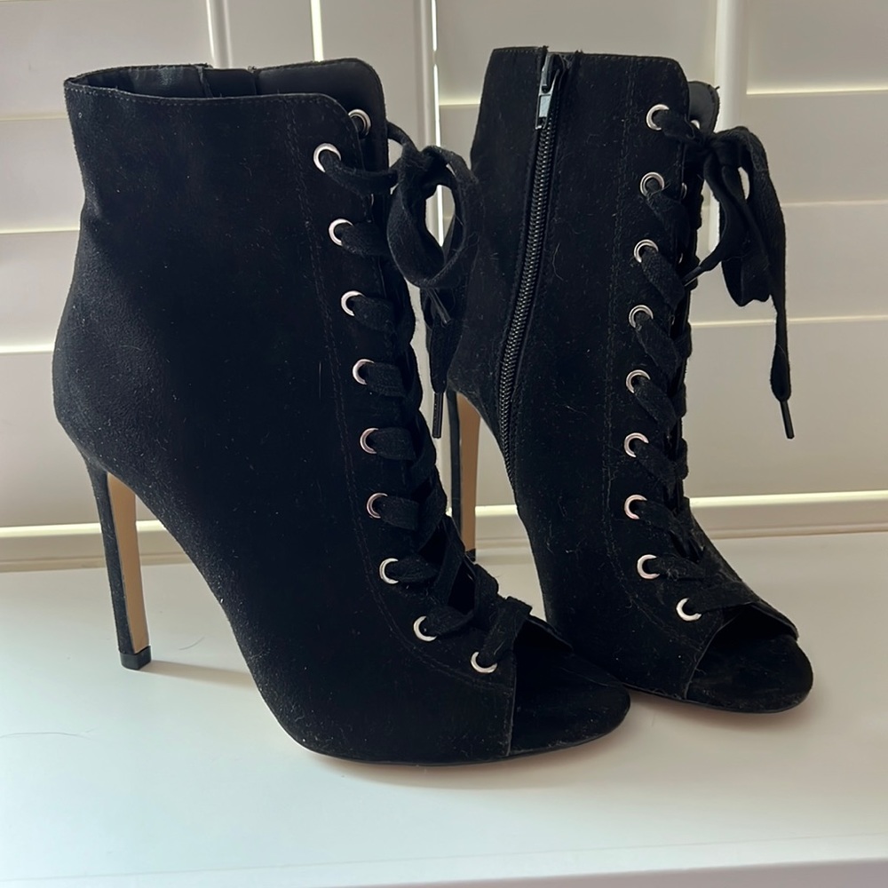 Mix No.6 Lace up Black Heel/Booties
